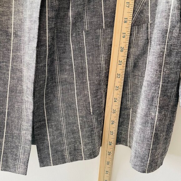 Lane Bryant Womens Gray Single Breasted Striped The Bryant Suit Blazer Size 20 - Picture 6 of 9